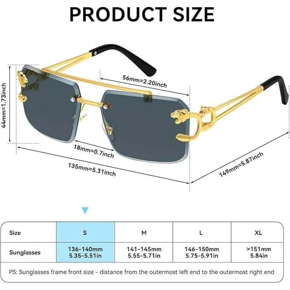 Men Sunglasses Fashion Designer Brown Lens Gold Frame Street Wear Classic Lentes